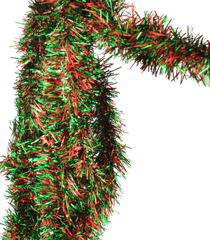 12 foot 5 Ply Deluxe Tinsel Garland - Red/Green