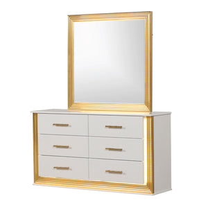 Obsession - 6 Drawer LED Dresser - White