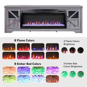 75" Fireplace TV Stand for TVs up to 80"