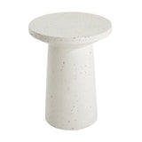 Outdoor 24' H MGO Terrazzo Side Table, White