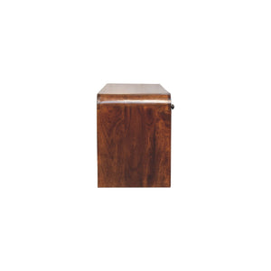 Solid Wood Aspen Slim Media Unit, 3-Drawers, Open Slot