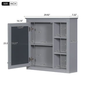 Bathroom Vanity With Top Sink, 2 Doors And 3 Drawers, Freestanding Set With Mirror Cabinet