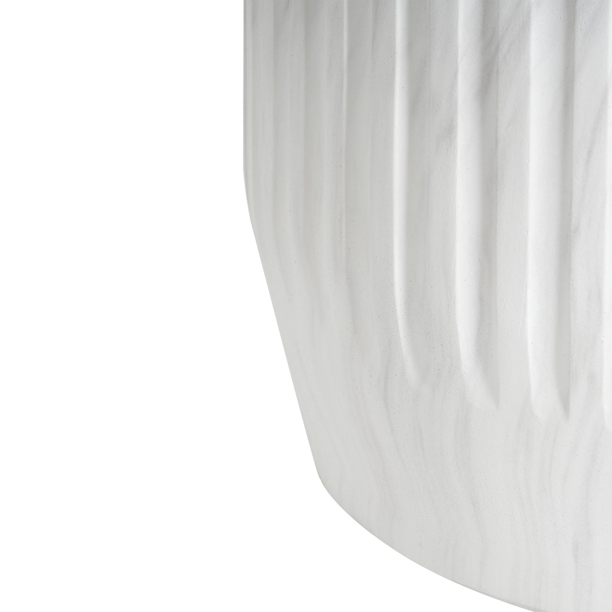 Outdoor Cicci Carved Side Table, White