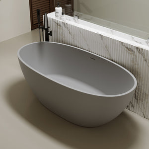 67" Freestanding Bathtub with Pop-up Drain