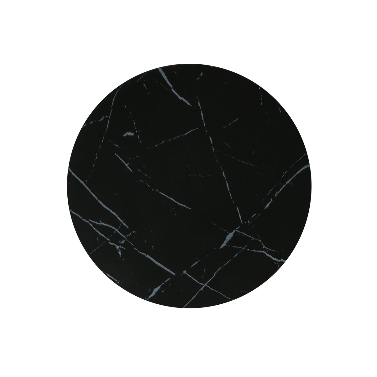 Contemporary Outdoor Lightweight Concrete MGO Side/End Table with Black Marble Finish