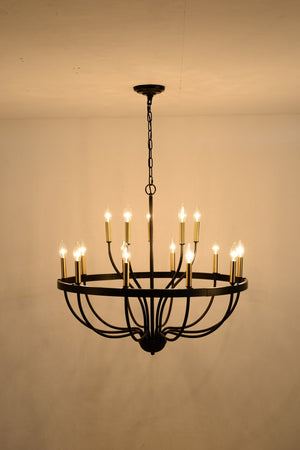 18-Light Industrial Iron Candle Chandelier