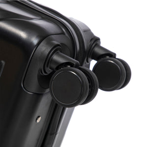 ABS Spinner Wheel Luggage Set with Combination Lock - Black