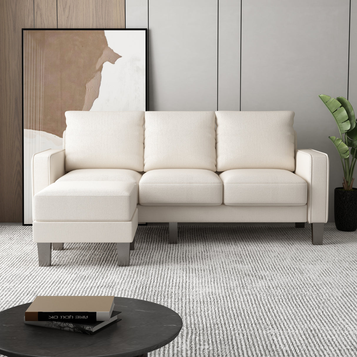 Convertible-Beige-L-Shaped-Sofa-with-Hidden-Storage-and-Ottoman-Sofas-&-Sectionals