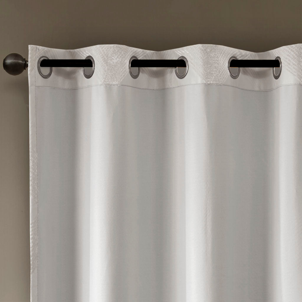 Ogee knitted jacquard total blackout curtain panel (only 1 pc panel)