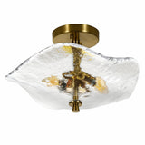 16.5' Glass Semi Flush Mount Ceiling Light Fixture