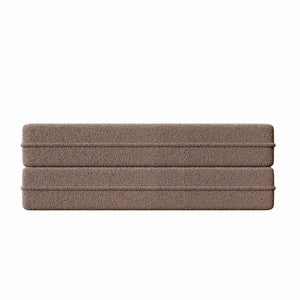 Modern Floor Sofa, With 2 Pillows, Convertible Teddy Fabric Foam Filled Bed