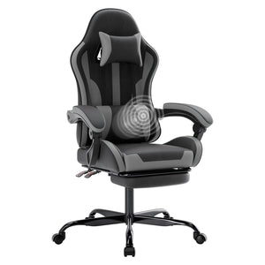 Ergonomic Gaming Chair with Footrest and Lumbar Support
