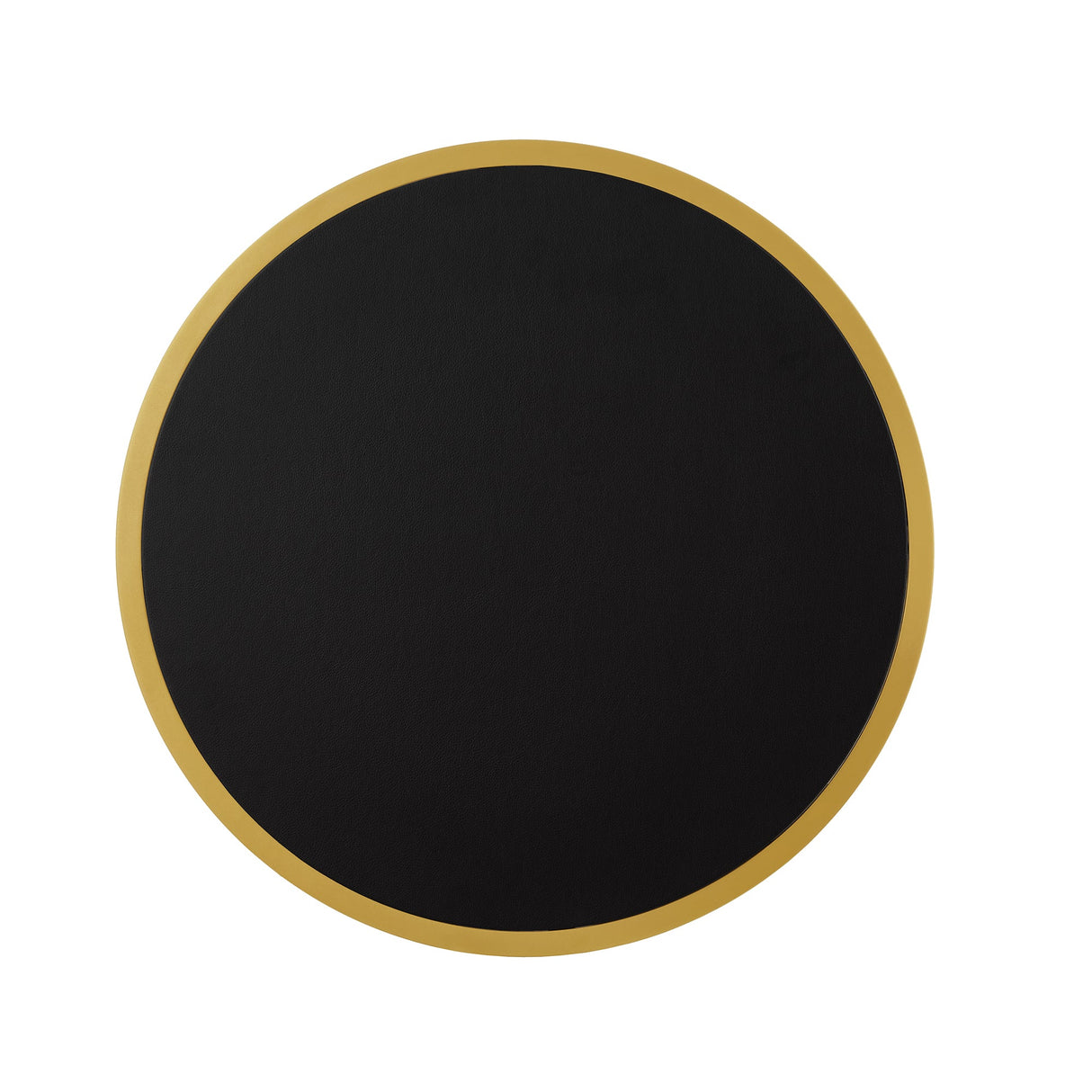 Modern Faux Leather Nesting Round Coffee Table Set of 2