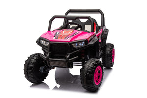 12V7A*1 30W*4 Four-Wheel Drive Seat One Button Start, Forward And Backward, High And Low Speed, Music, Front Light, Power Display, Two Doors Can Open, 2.4G R / C, Seat Belt Four Wheel Absorber