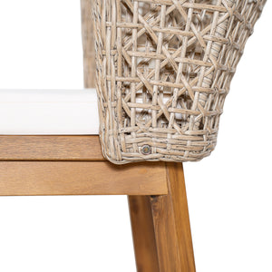Outdoor Acacia Wood Bar Stools (Set of 2)