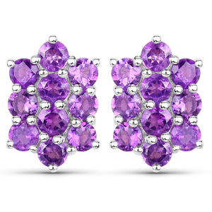 6.80 Carat Genuine Amethyst .925 Sterling Silver 3 Piece Jewelry Set (Ring, Earrings, and Pendant w/ Chain)