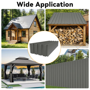 20 Pcs 42.52''X18.9'' Corrugated Metal Roofing Panels
