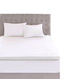 Hypoallergenic cooling gel memory foam mattress topper with removable cooling cover