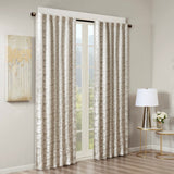 Jacquard lined total blackout rod pocket/back tab curtain panel (only 1 pc panel)