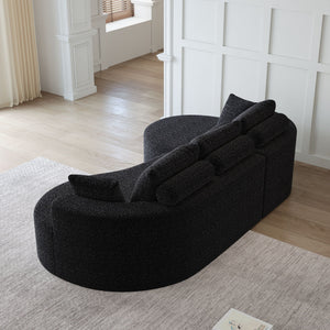 Curved Oversized Sectional Sofa With Extra Deep Seat
