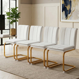 Modern Dining Chairs Set of 4, PU Leather