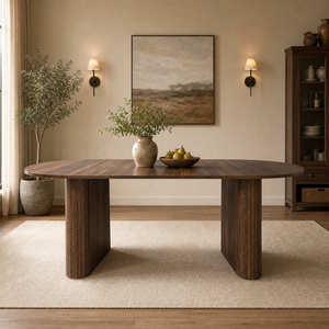 70.8" Oval Dining Table for 4-8 Persons
