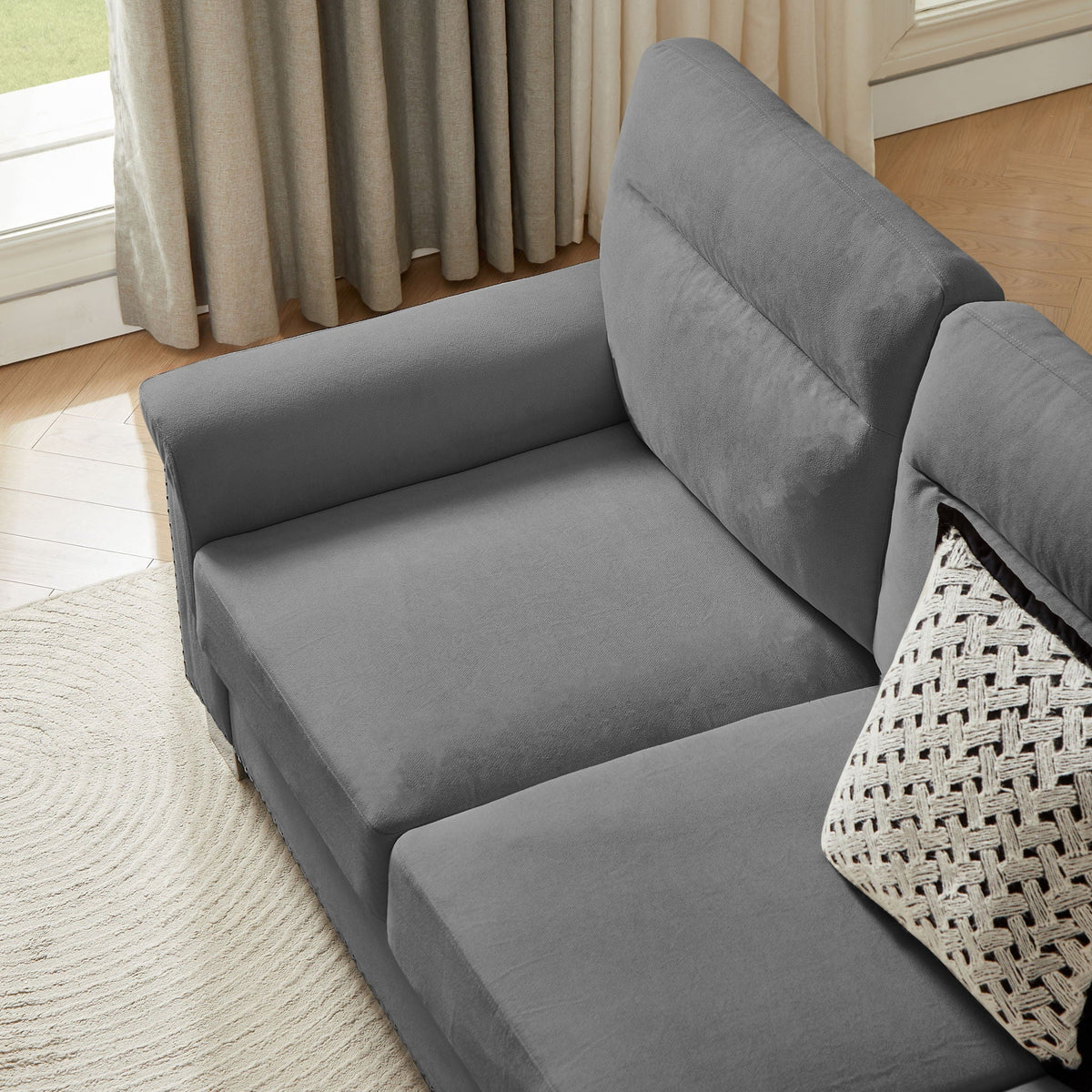 3 Seater Elegant Stationary Sofa