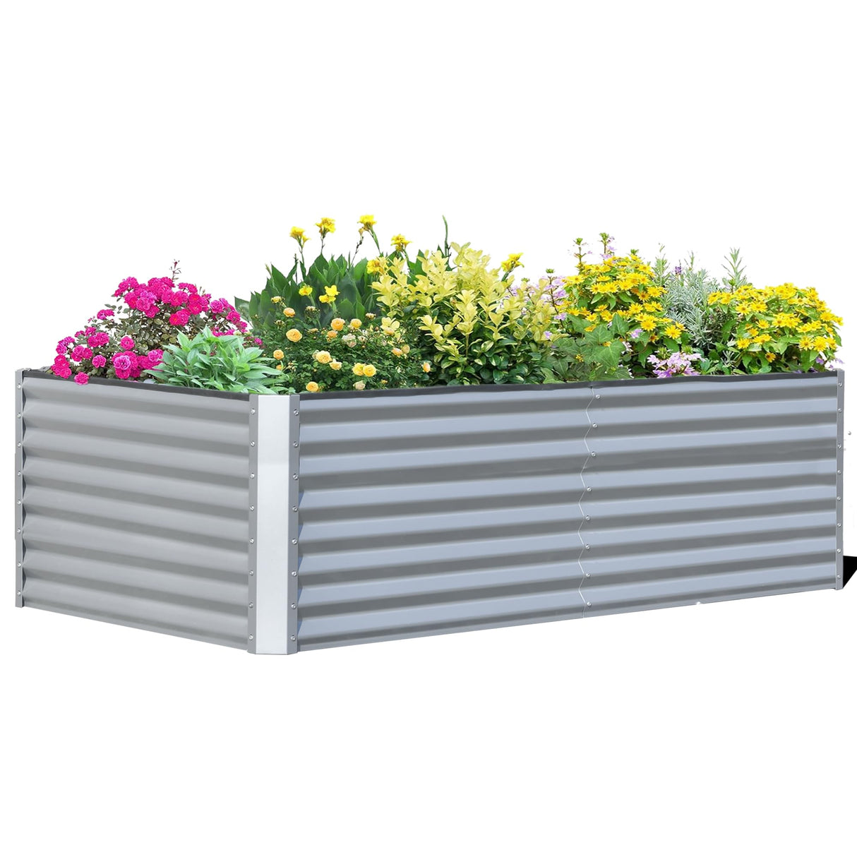 8x4x2 ft Galvanized Raised Garden Bed