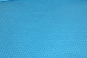 DaDa Bedding Gentle Wave Turquoise Teal Blue Lagoon Lightweight Quilted Bedspread Set (LH3000)
