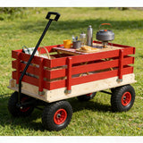 Children's and garden wooden carriagesall-terrain rubber inflatable wheelers