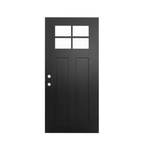 36"x80" Fiberglass Front Door with Contemporary Design