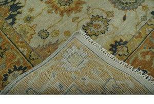 Beige and Gold 8x10 Traditional Oriental Oushak wool Rug