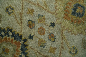 Beige and Gold 8x10 Traditional Oriental Oushak wool Rug