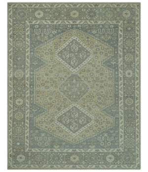 Beige And Gray Traditional Turkish Design 8x10 Hand Knotted Wool Area Rug