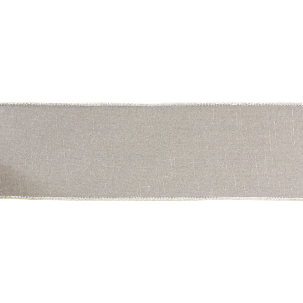Beige Holiday Ribbon 4" x 10 Yds. - Tuesday Morning - Decorative Objects