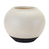Beige Two Tone Ceramic Vase 8.75"D - Tuesday Morning - Vases