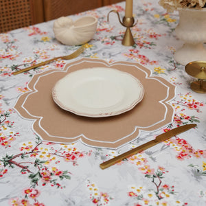 LUMERA BEIGE WAVY EDGE FABRIC PLACEMAT