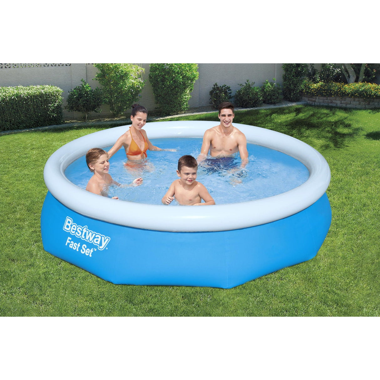 Bestway 10' X 30" Fast Set Inflatable Above Ground Swimming Pool W/ Filter Pump