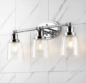 Beverly 3 - light iron/seeded glass classic cottage led vanity light - Tuesday Morning - Bathroom Vanity Lights