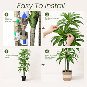 Dracaena Artificial Plant Indoor - 5.5FT
