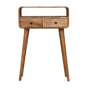 Curved Chestnut Console Table