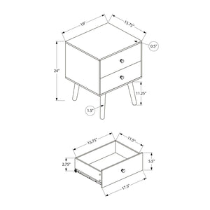 Accent Table & Storage Drawers - Black