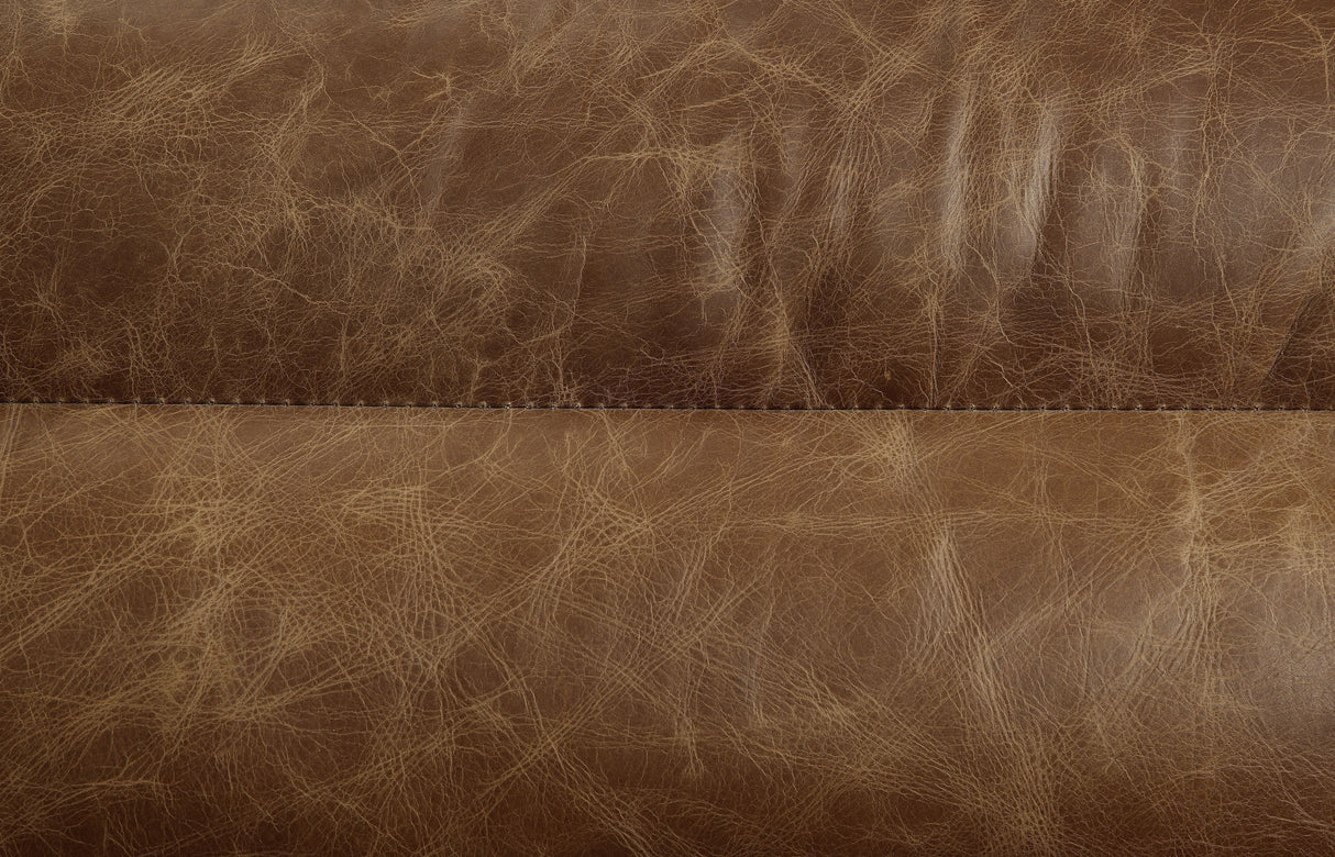 Rafer Cocoa Top Grain Leather Sofa