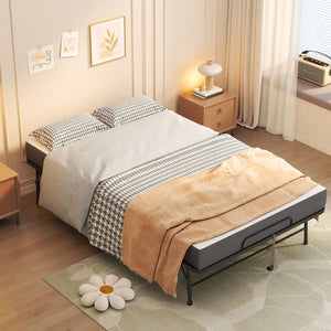Twin Wide Folding Bed for Tall People with Memory Foam Mattress