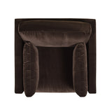 Knox 36" Modern Farmhouse Arm Chair, Deep Brown Performance Velvet