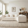 110" Modern Curved L-Shaped Modular Sectional Sofa