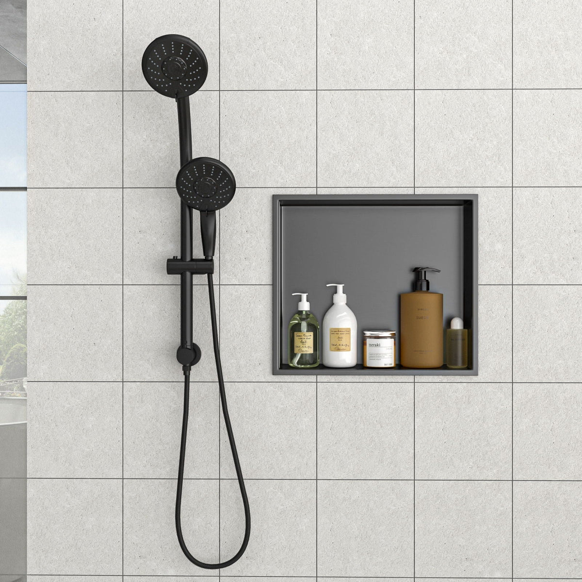 Stainless Steel Shower Niche With Seamless Design For Bathroom Storage