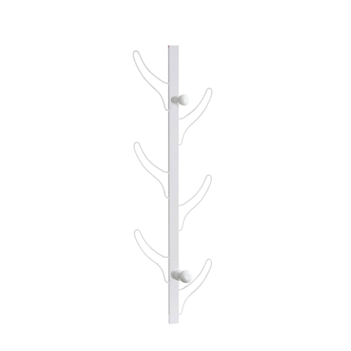 Vertical Eight Hook Coat Rack Wall Mount
