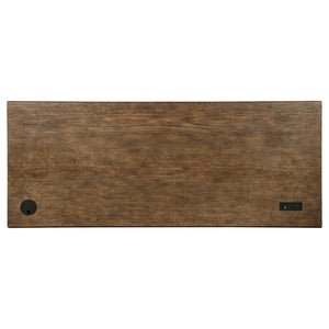 Altidore 68-inch 7-drawer Executive Home Office Desk Distressed Brown