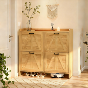 Farmhouse Style Shoe Cabinet